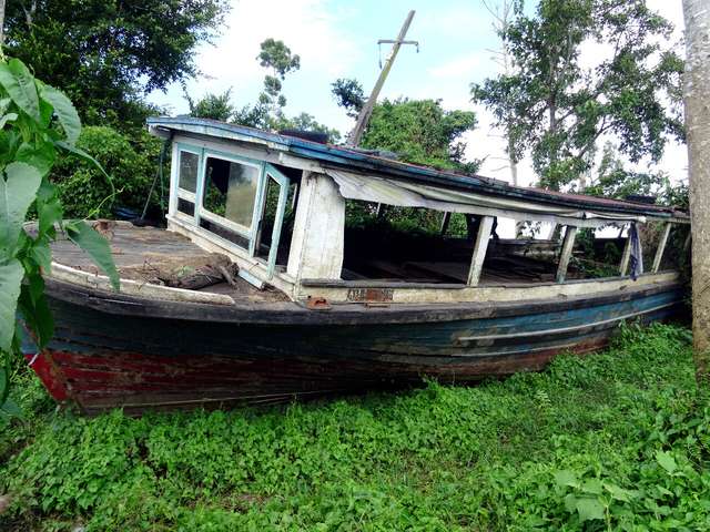 old boat in indonesia