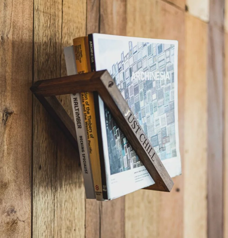 Bookshelves and book