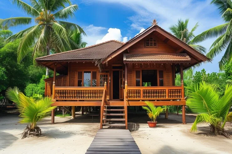 photorealistic-wooden-house-with-timber-structure